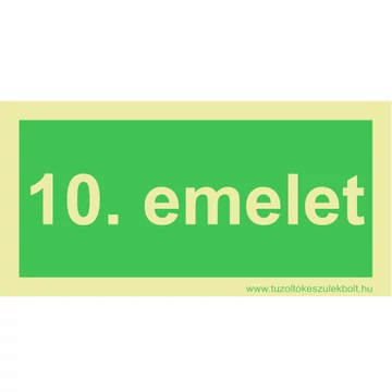 10. emelet utánvilágító tábla