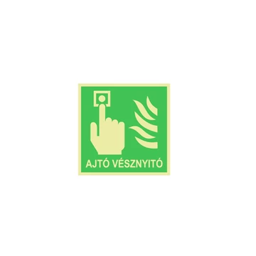 Ajtó vésznyitó utánvilágító tábla