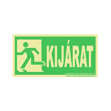 Kijárat (ISO) utánvilágító tábla