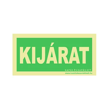 Kijárat utánvilágító tábla