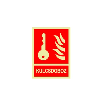 Kulcsdoboz utánvilágító tábla