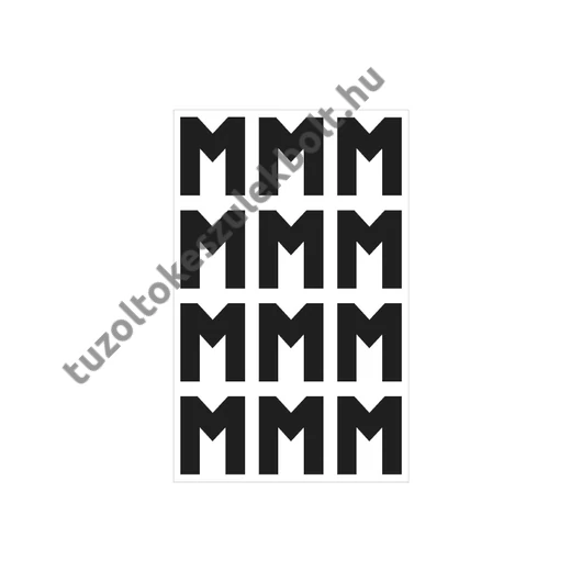 M betűk víztároló medence táblához 40 mm