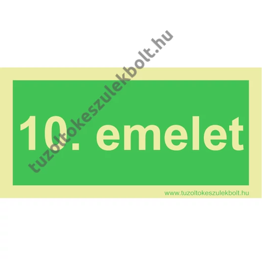 10. emelet utánvilágító tábla