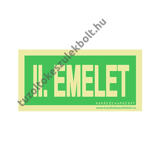 2. emelet utánvilágító tábla