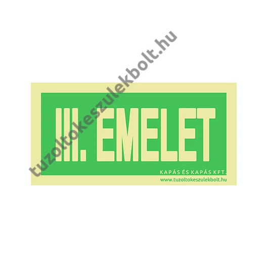 3. emelet utánvilágító tábla