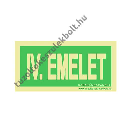 4. emelet utánvilágító tábla