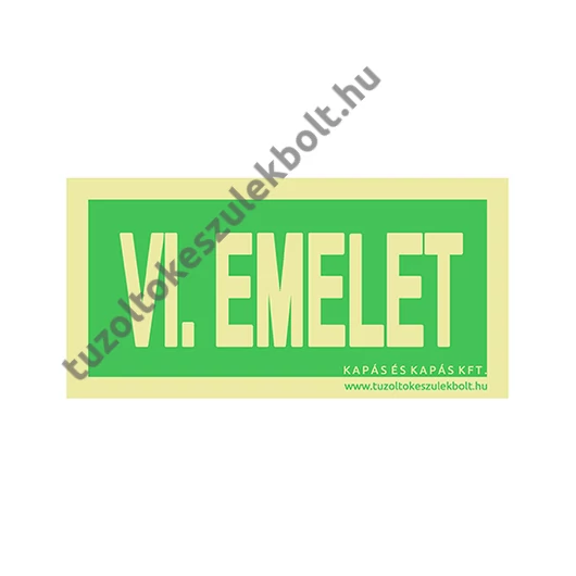 6. emelet utánvilágító tábla