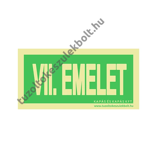 7. emelet utánvilágító tábla