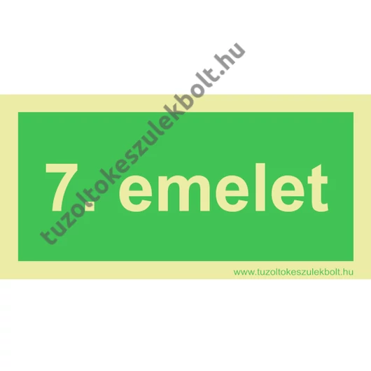 7. emelet utánvilágító tábla