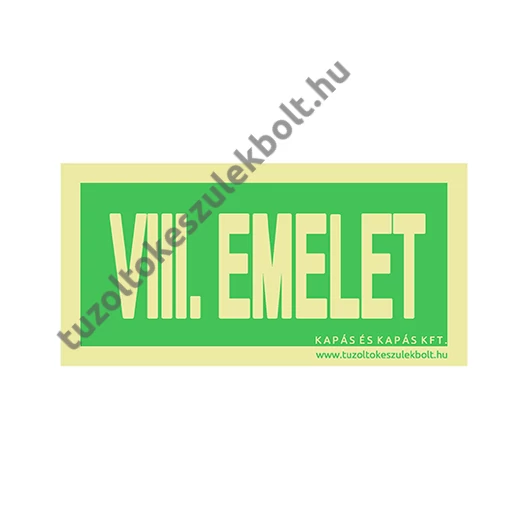 8. emelet utánvilágító tábla