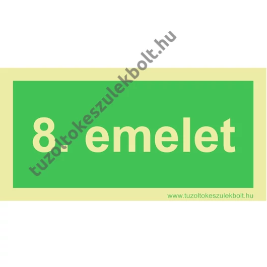 8. emelet utánvilágító tábla