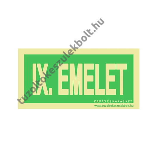 9. emelet utánvilágító tábla