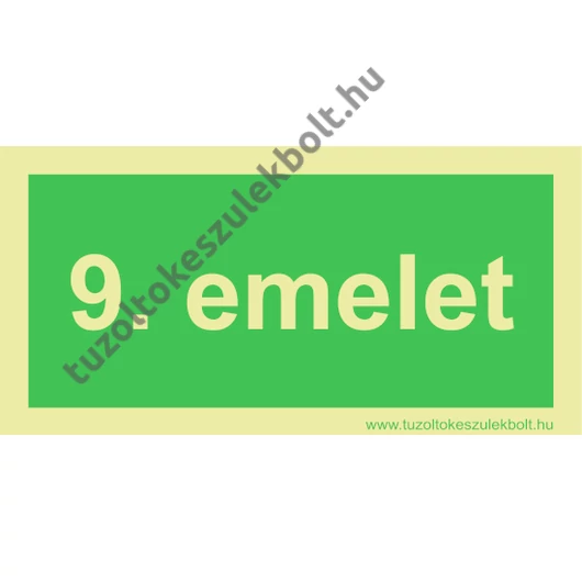 9. emelet utánvilágító tábla