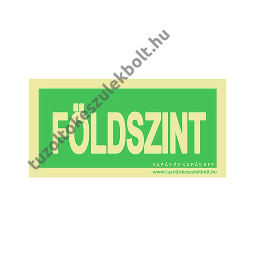 Földszint utánvilágító tábla