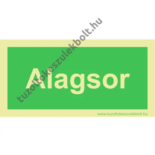 Alagsor utánvilágító tábla