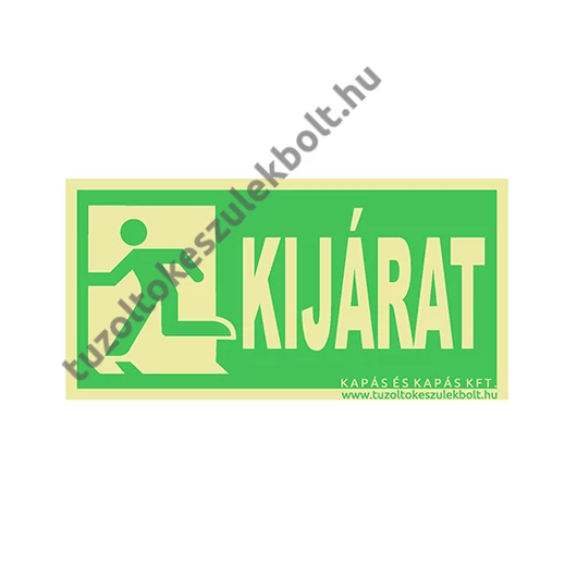 Kijárat (ISO) utánvilágító tábla