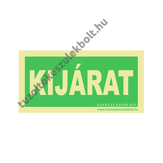 Kijárat utánvilágító tábla