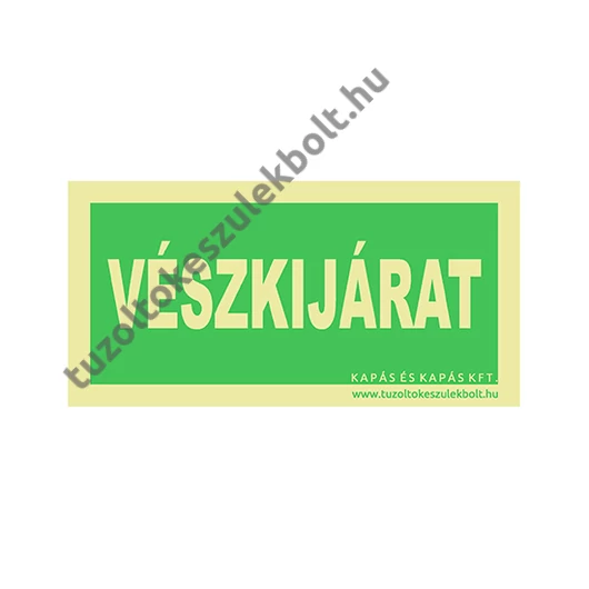 Vészkijárat utánvilágító tábla