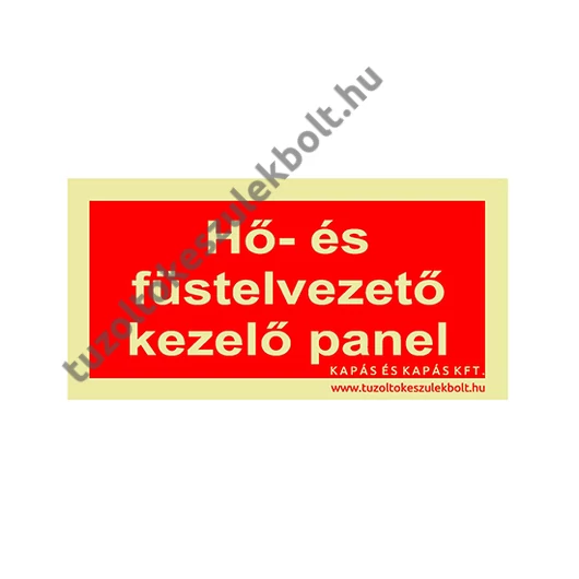 Hő- és füstelvezető kezelő panel utánvilágító tábla